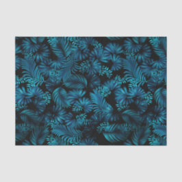 Seda Papel de tejidos de palmas azul de Hawái medianoch