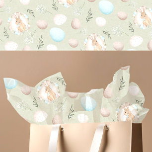 Seda Papel de tejidos de patrón de huevos de Pascua y c