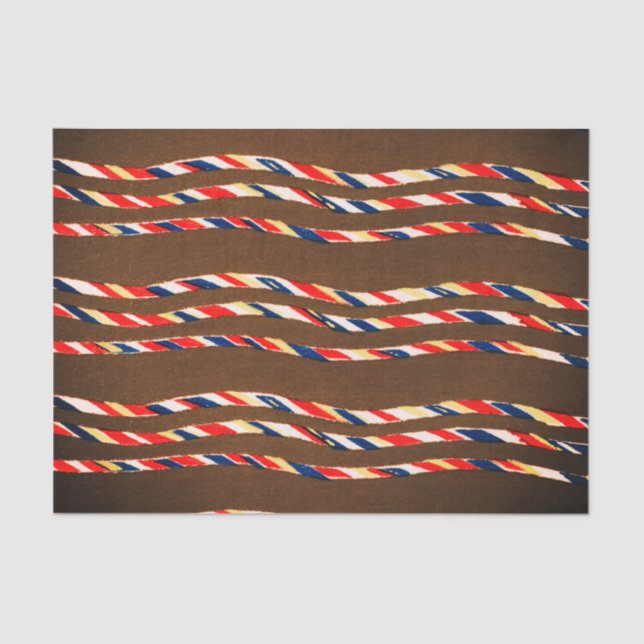 SEDA PAPEL DE TEJIDOS DE PATRÓN DE TEJIDO DE BLOQUEO MA (Anverso)