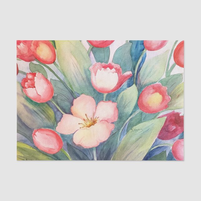 Seda Papel de tejidos de pepitas rosas (Anverso)