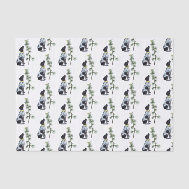 Seda Papel de tejidos de perro de aves (Anverso)