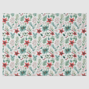 Seda Papel de tejidos de Poinsettia para navidades