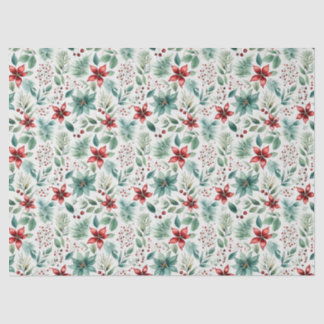 Seda Papel de tejidos de Poinsettia para navidades