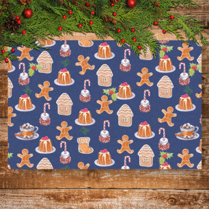 Seda Papel de tejidos de postres para navidades