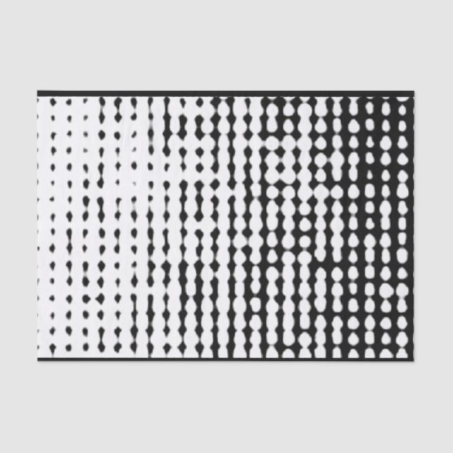 Seda Papel de tejidos de puntos abstractos en blanco y  (Anverso)