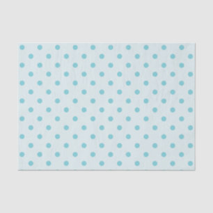 Seda Papel de tejidos de puntos de polka azul y azul me