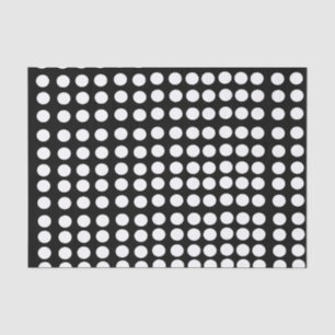 Seda Papel de tejidos de puntos de polka blanco