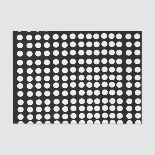 Seda Papel de tejidos de puntos de polka blanco (Anverso)