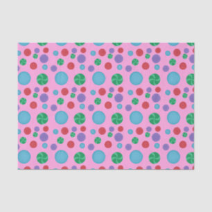 Seda Papel de tejidos de puntos de polka dimensionales