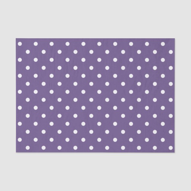 Seda Papel de tejidos de puntos de polka morado (Anverso)