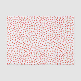 Seda Papel de tejidos de puntos de polka rojo