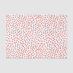 Seda Papel de tejidos de puntos de polka rojo