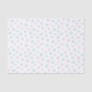 Seda Papel de tejidos de puntos rosa y azul pastel