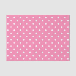 Seda Papel de tejidos de puntos rosados de polka