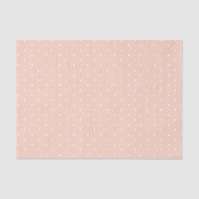 Seda Papel de tejidos de puntos rosados de polka (Anverso)