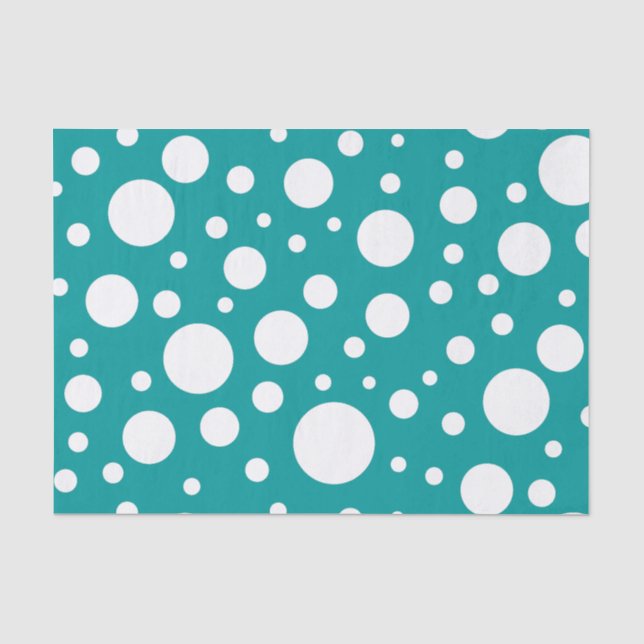 Seda Papel de tejidos de puntos verde azulados (Anverso)