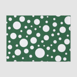 Seda Papel de tejidos de puntos verdes