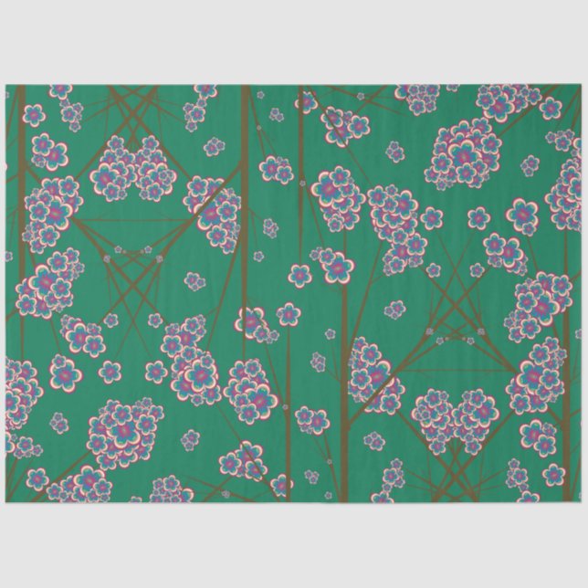 Seda Papel de tejidos de ramas peculiares (Anverso)