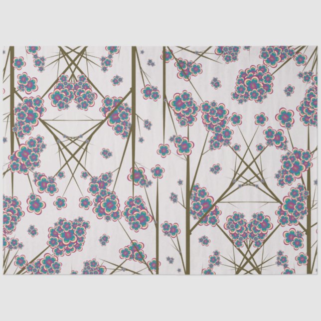 Seda Papel de tejidos de ramas peculiares (Anverso)