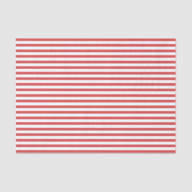 Seda Papel de tejidos de rayas rojas y blancas (Anverso)