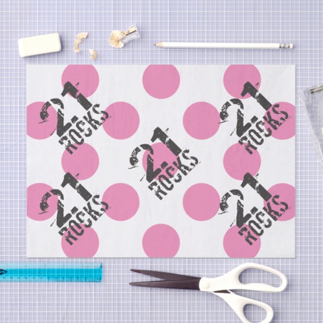 Seda Papel de tejidos de regalo de 21 cumpleaños (Artesanía)