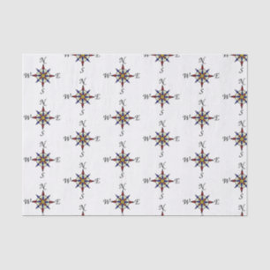 Seda Papel de tejidos de regalo de brújula