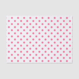 Seda Papel de tejidos de rosado caliente y polkadots bl