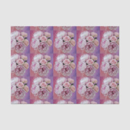 Seda Papel de tejidos de Rosas de Luxe Opalcent Peonies