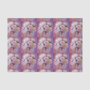 Seda Papel de tejidos de Rosas de Luxe Opalcent Peonies