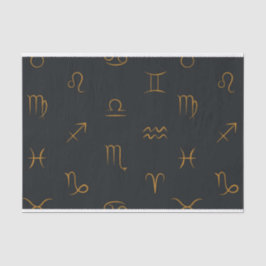 Seda Papel de tejidos de Rótulo zodiaco