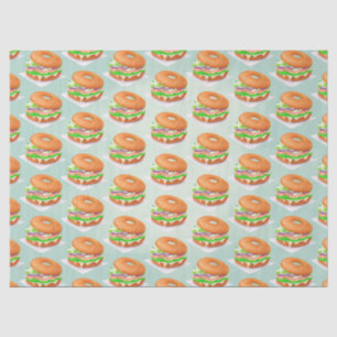 Seda Papel de tejidos de Salmon Bagels