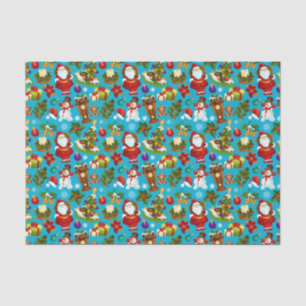 Seda Papel de tejidos de Santa navidades