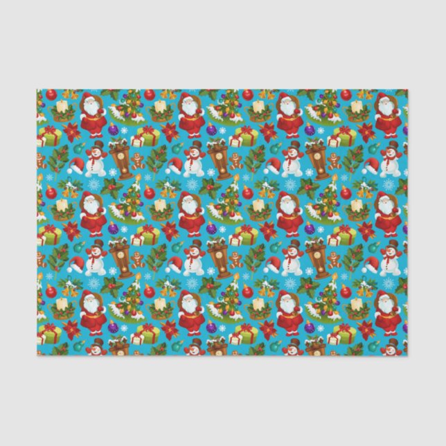 Seda Papel de tejidos de Santa navidades (Anverso)