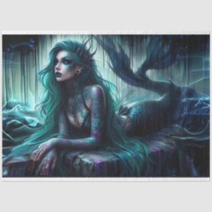 Seda Papel de tejidos de sirena oscuro