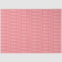 Papel de tejidos de su nombre - Rosa