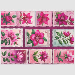 Seda Papel de tejidos de timbre de época colorido