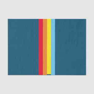 Seda Papel de tejidos de tiras retro (polivalente azul 
