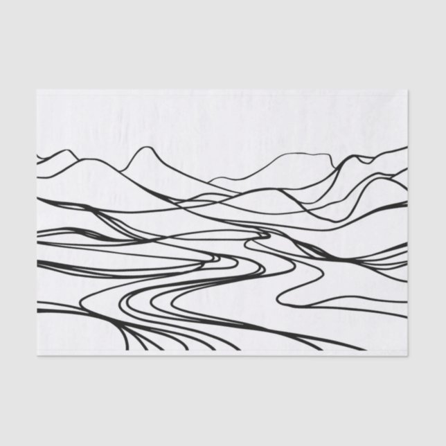 Seda Papel de tejidos de tranquilidad zen monocromático (Anverso)
