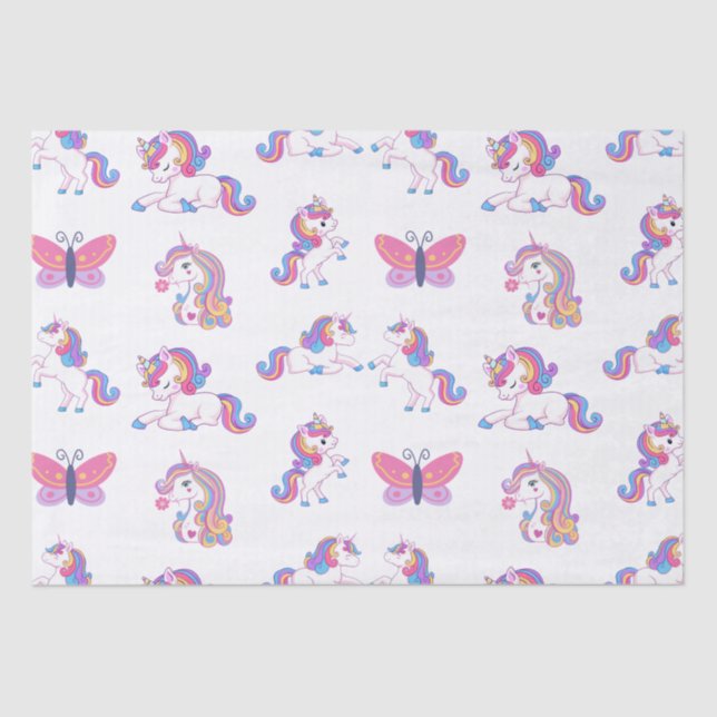 Seda Papel de tejidos de Unicornio (Anverso)