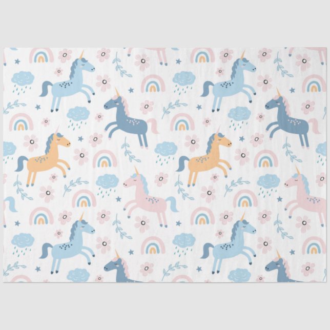 Seda Papel de tejidos de Unicornio (Anverso)