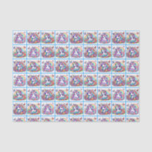 Papel de tejidos de Unicornio brillante