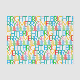 Seda Papel de tejidos de vacaciones coloridos de árbole