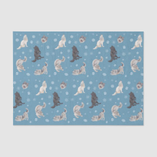 Seda Papel de tejidos de vacaciones Wolf