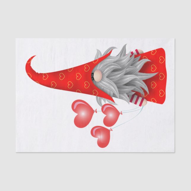 Seda Papel de tejidos de Valentine Gnome (Anverso)