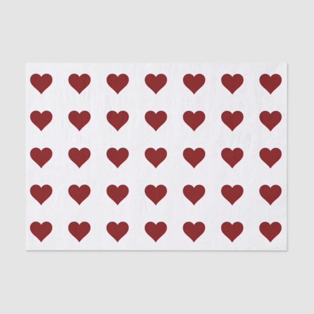 Seda Papel de tejidos del corazón rojo (Anverso)