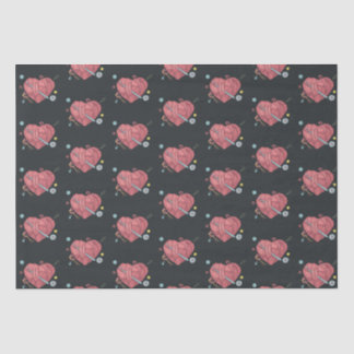 Seda Papel de tejidos del patrón de crochet Heart Yarn