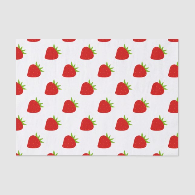 Seda Papel de tejidos del patrón de fresa (Anverso)