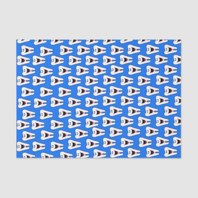 Seda Papel de tejidos dientes dentarios azules (Anverso)
