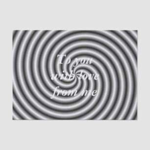 Seda Papel de tejidos El giro en blanco y negro