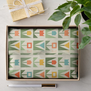 Seda Papel de tejidos elegante con flores de primavera